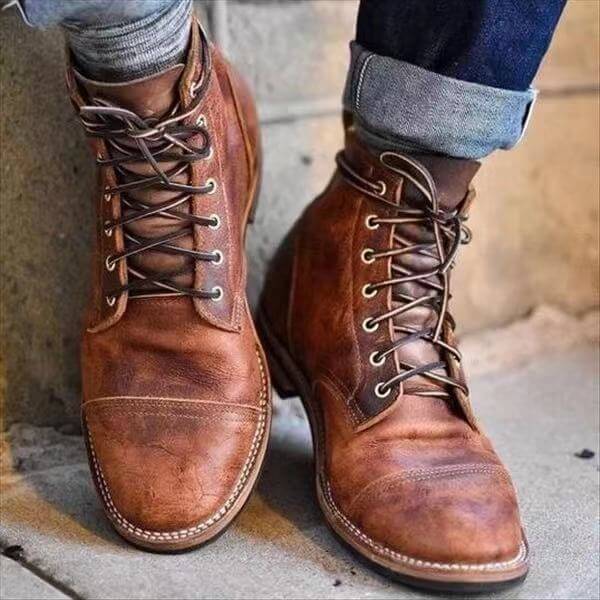 Men's Comfortable Leather Boot Classic & Supportive