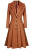 Women Elegant longer coat with tailored cut and artistic button details Chic and Style