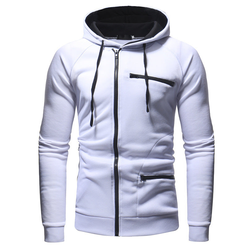 Men's sporty hoodie with contrasting zips Lune London