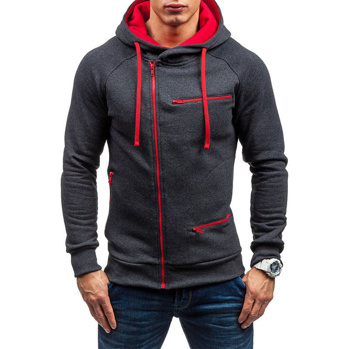Men's sporty hoodie with contrasting zips Lune London