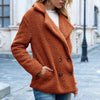 Mid-Length Coat with Double-Breasted Buttons Chic Warmth with a Timeless Silhouette