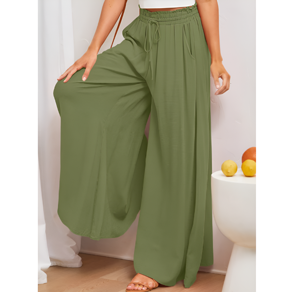 comfortable Summer Skirt Pants with Elastic Waist