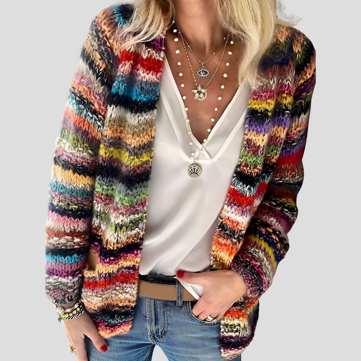 Knitted Colorful Cardigan