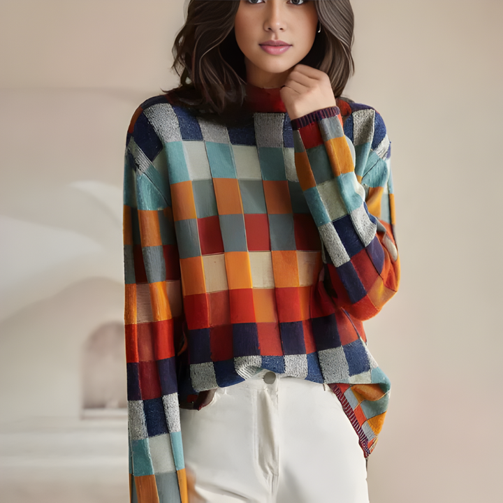 Women’s Wool-like High-Neck Sweater