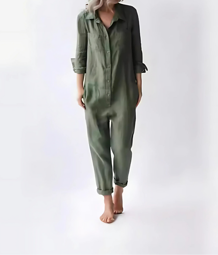 Cotton-Linen Jumpsuit for Women