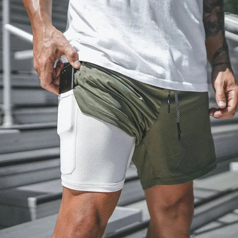 2-in-1 Men's Sport Shorts – Engineered for Performance and Comfort