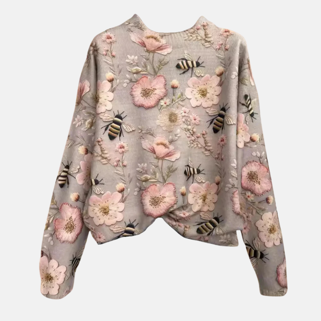 3D Flower Knit Sweater