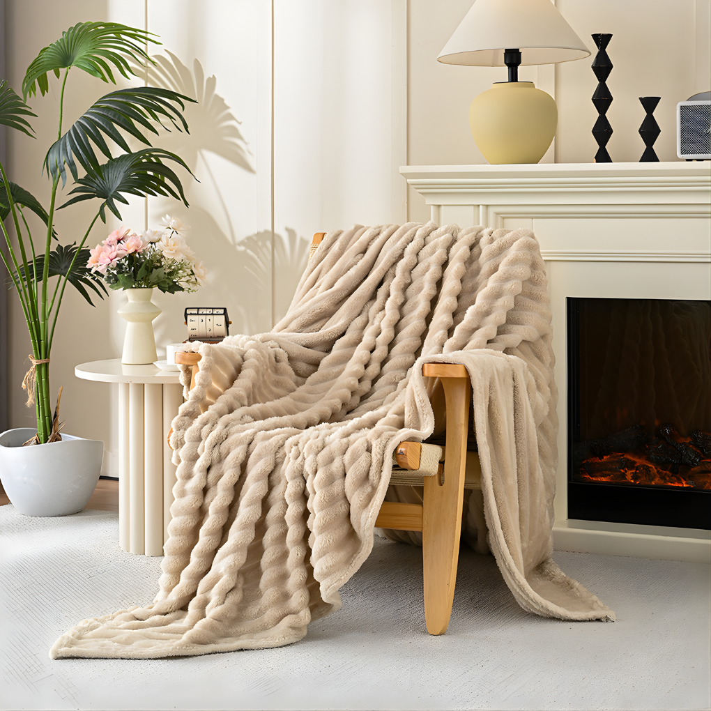 Faux Fur Throw Blanket