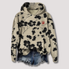 Lightweight Floral Print Sweater with Hood