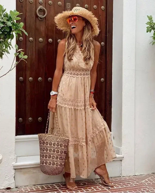 Long Printed Maxi Dress for Women