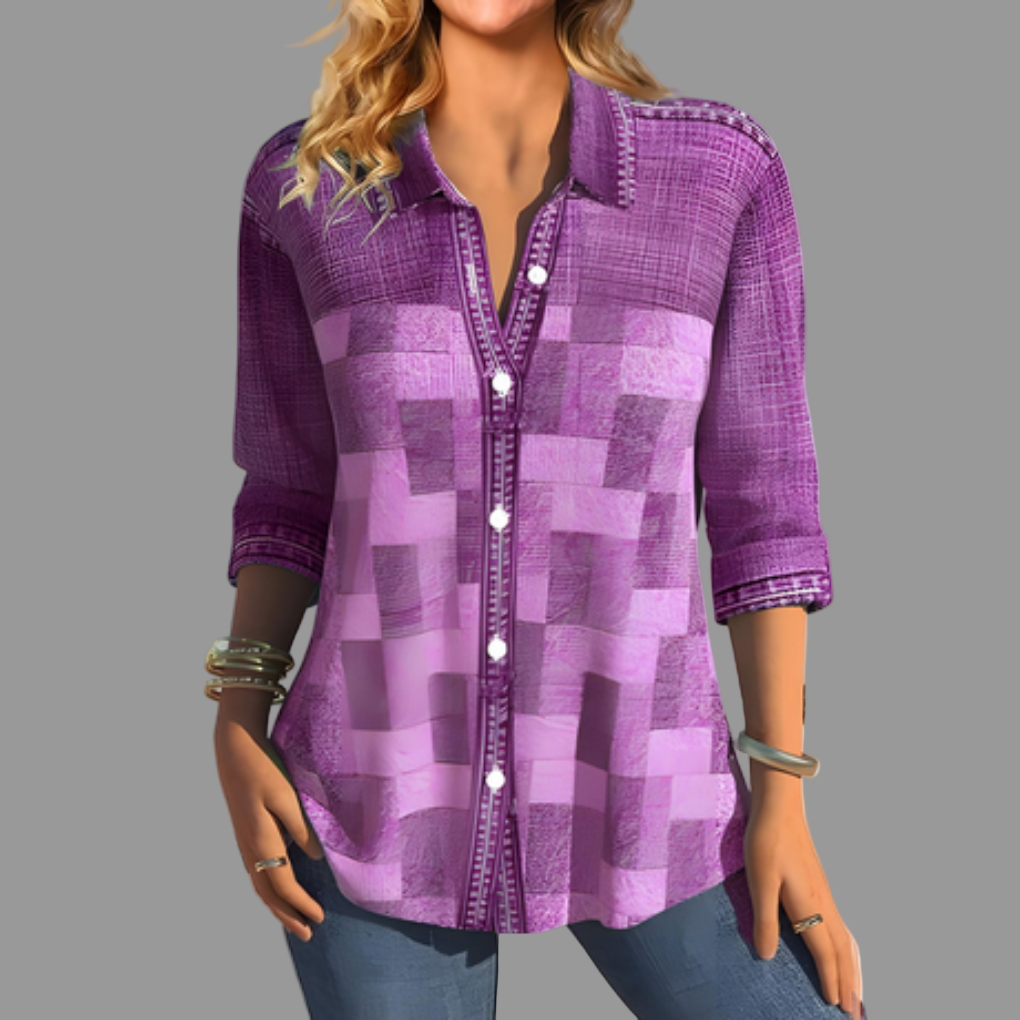 Women’s Button Fasten Down Blouse – Venalin Everyday Style