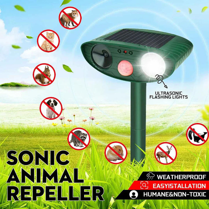 Motion-Activated Solar Ultrasonic Animal Repeller