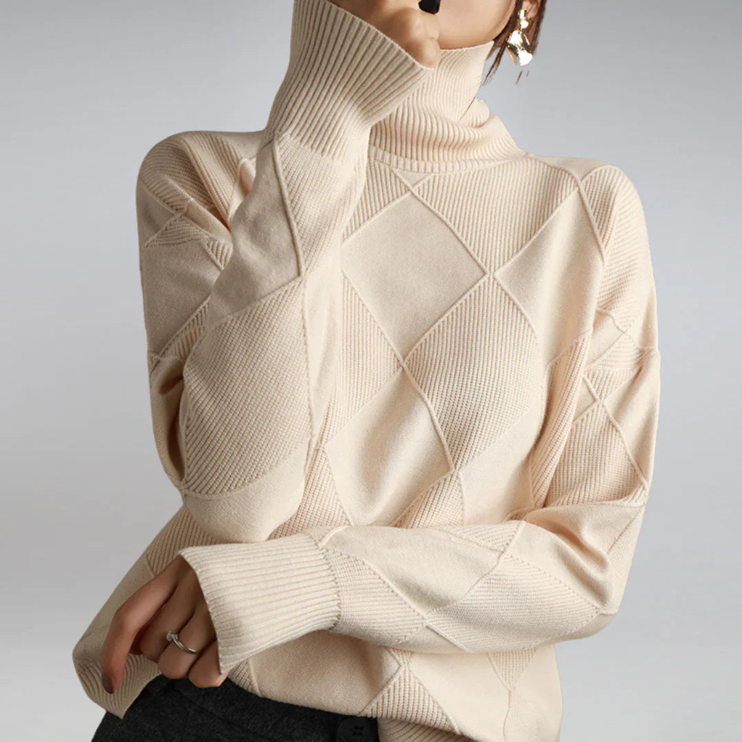 Women’s Turtleneck Sweater – Soft-Feel Knit with Classic Charm