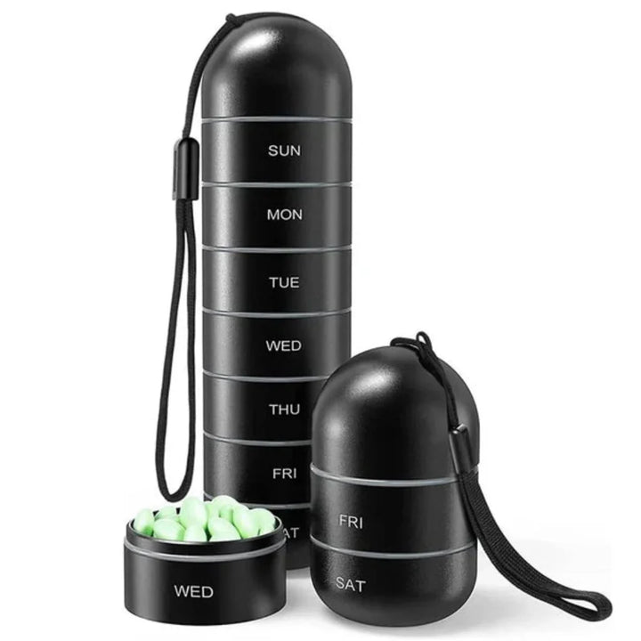 Aluminum 7 Days Portable Pill Organizer