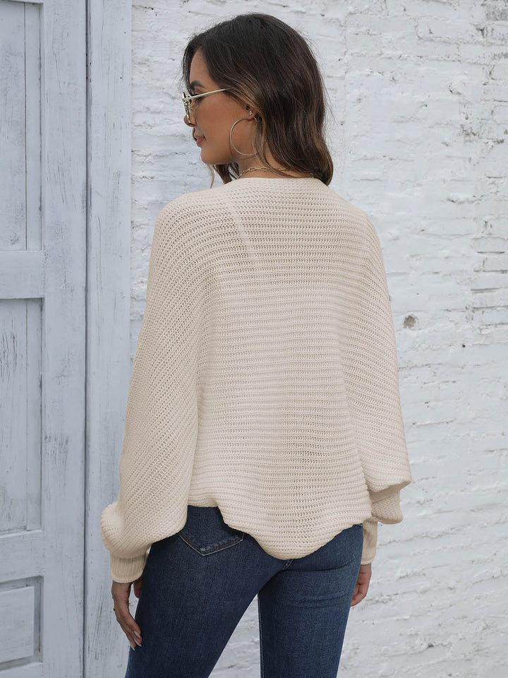 Chic und Stil | Bat Sleeve Open Front Short Cardigan