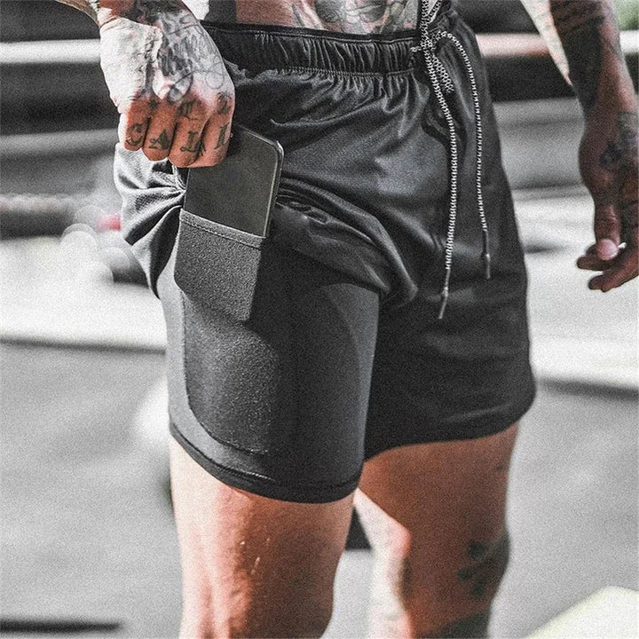 2-in-1 Men's Sport Shorts – Engineered for Performance and Comfort