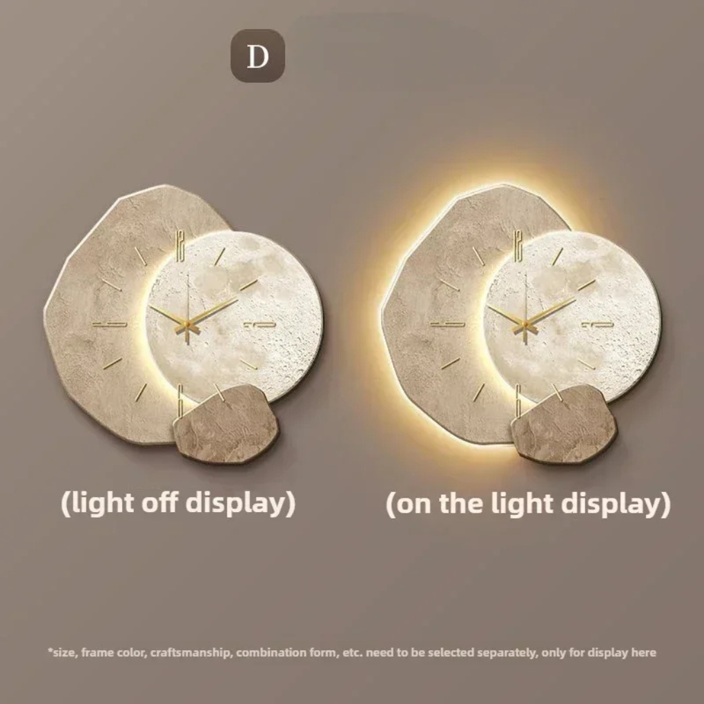 Modern Minimalist Wall Clock with Light