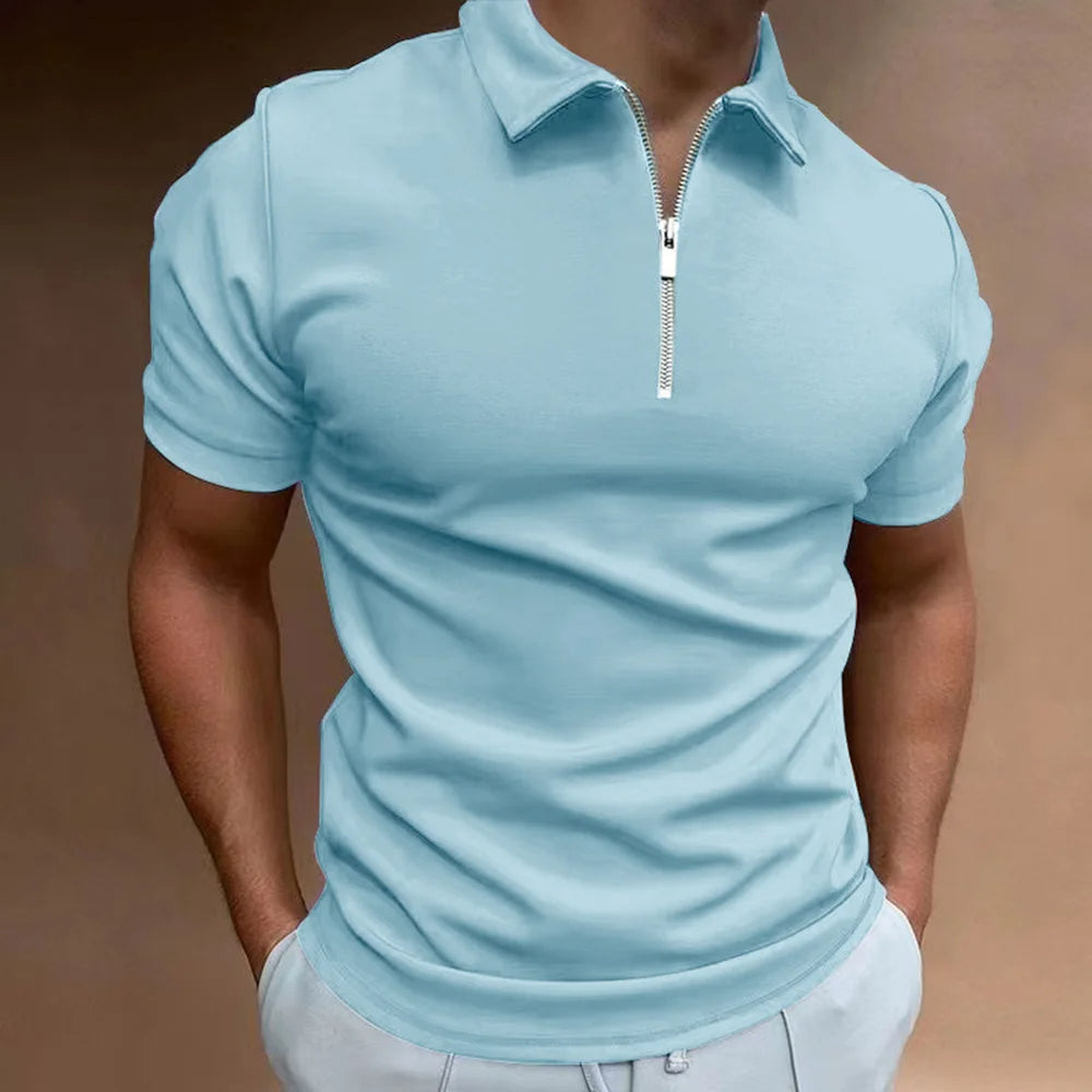 Polo with Zip Collar Modern Sophistication Meets Everyday Comfort