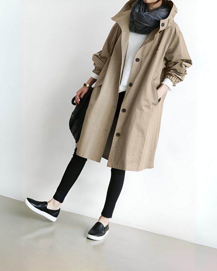 Classic Hooded Trench Coat