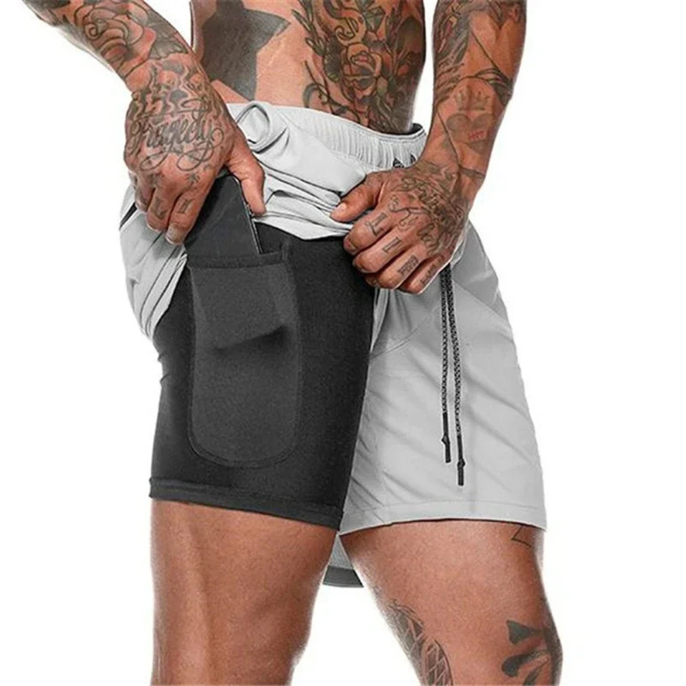 2-in-1 Men's Sport Shorts – Engineered for Performance and Comfort