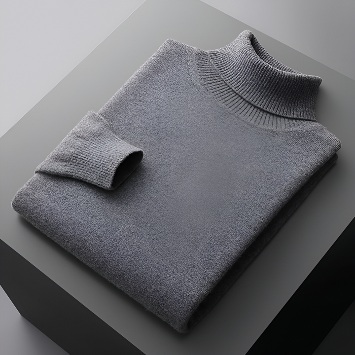 High-Quality Men’s Fine Wool-like Turtleneck Sweater