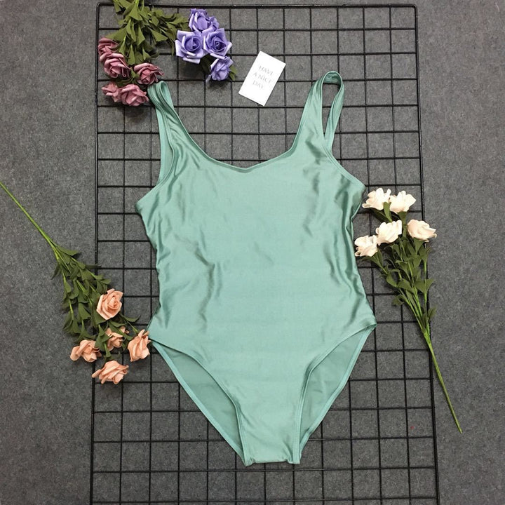 Classic one-piece swimsuit with high back Lune London for women