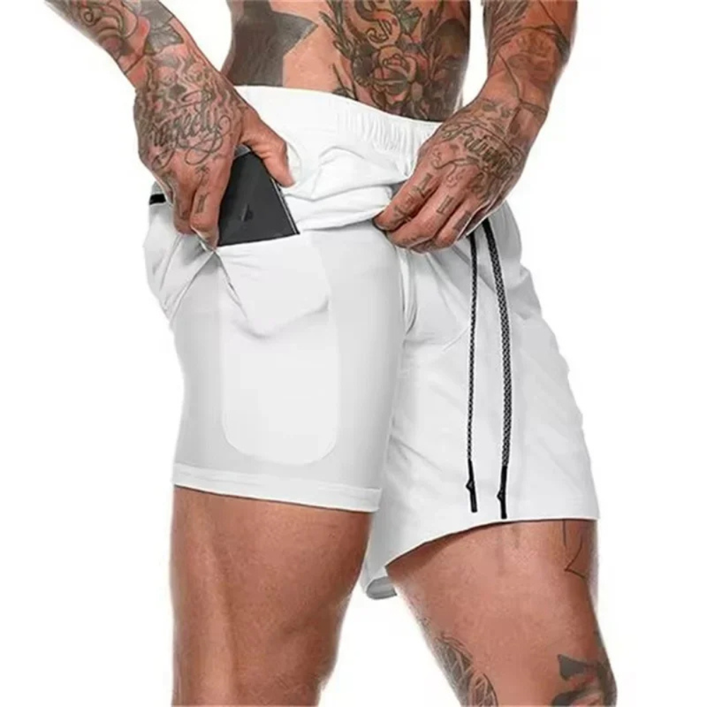 2-in-1 Men's Sport Shorts – Engineered for Performance and Comfort