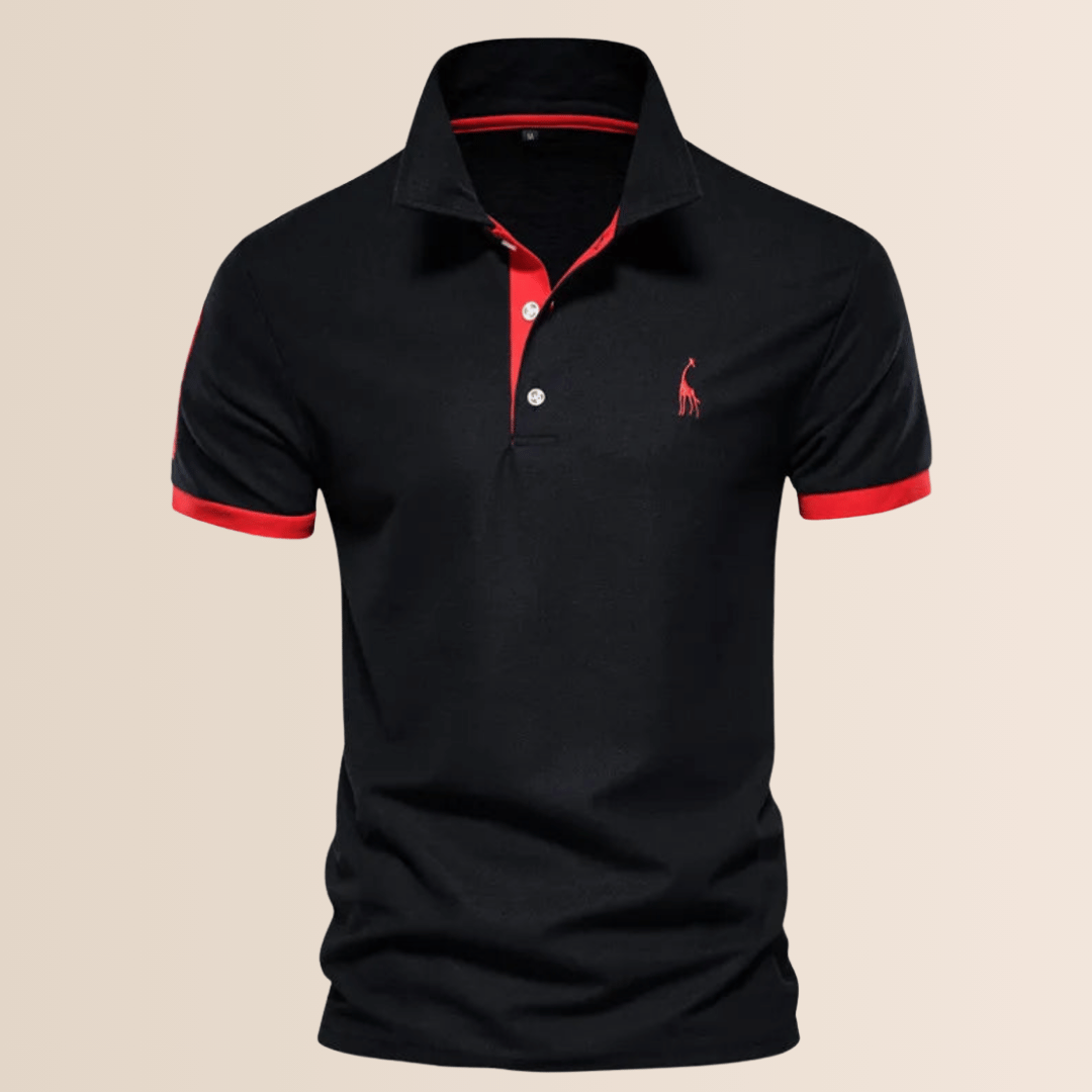 Men’s Cotton Stand Collar Polo Shirt