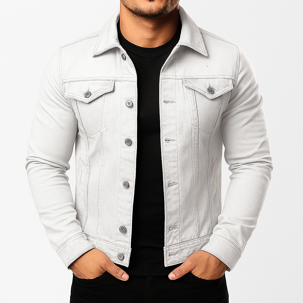 Men’s comfortable Solid Denim Jacket