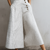 Striped Lightweight High Waist Wide Leg Trousers