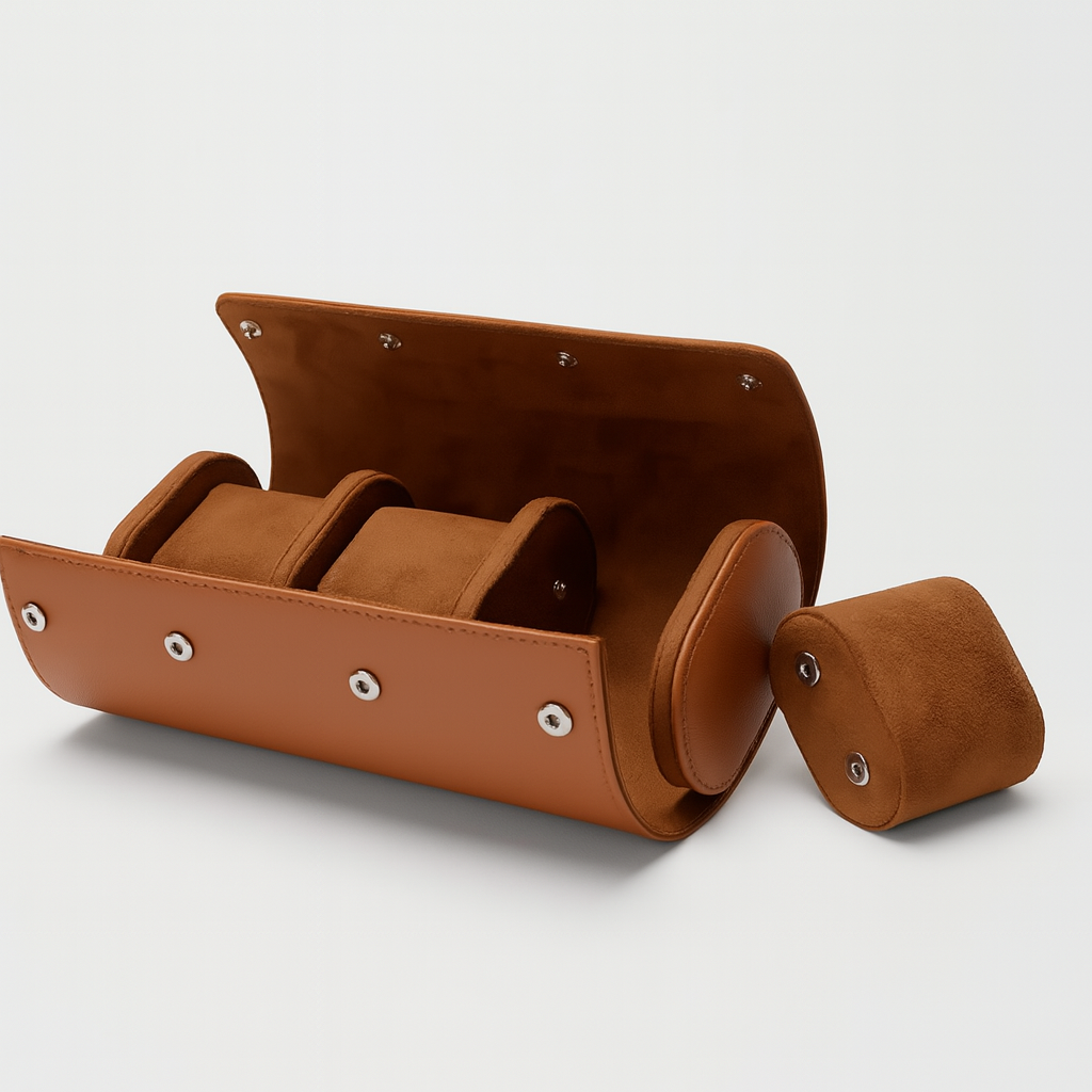 Triple Slot Organizer and Snap Closure for Watches