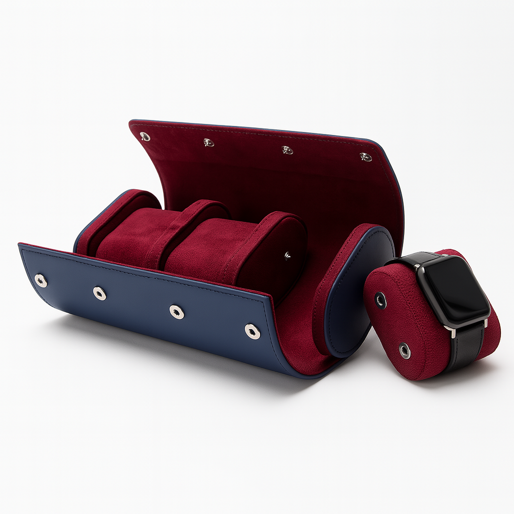 Triple Slot Organizer and Snap Closure for Watches