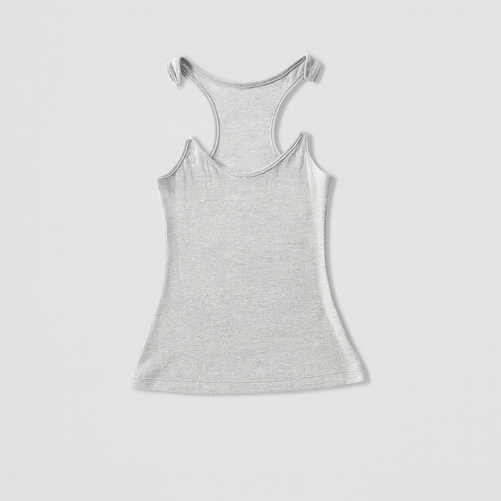 Women Invisible Strap Ribbed Tank Top