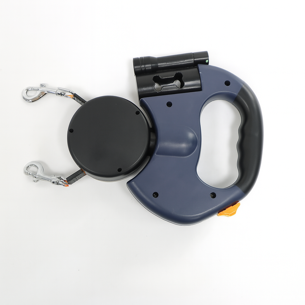 Dual Retractable Dog Leash with 360° Rotation