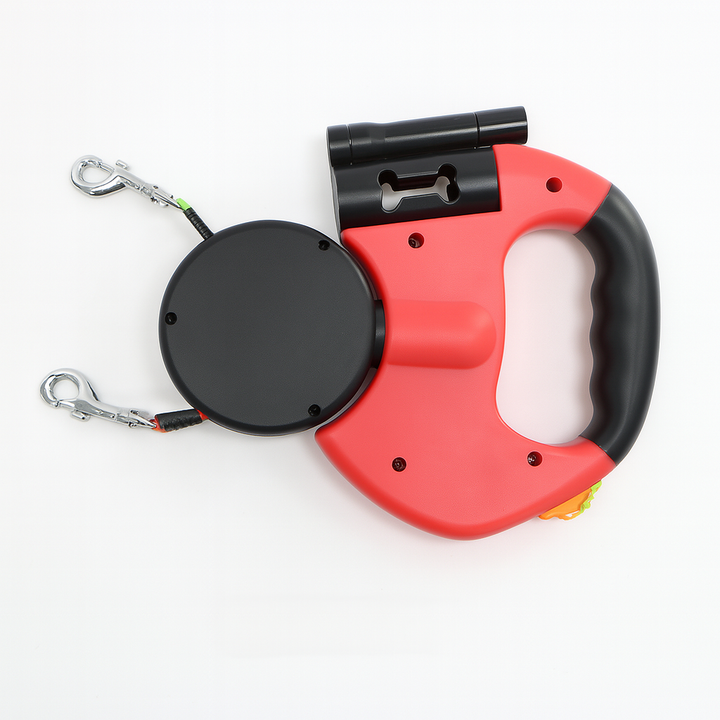 Dual Retractable Dog Leash with 360° Rotation
