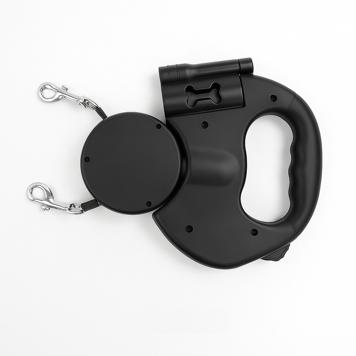 Dual Retractable Dog Leash with 360° Rotation