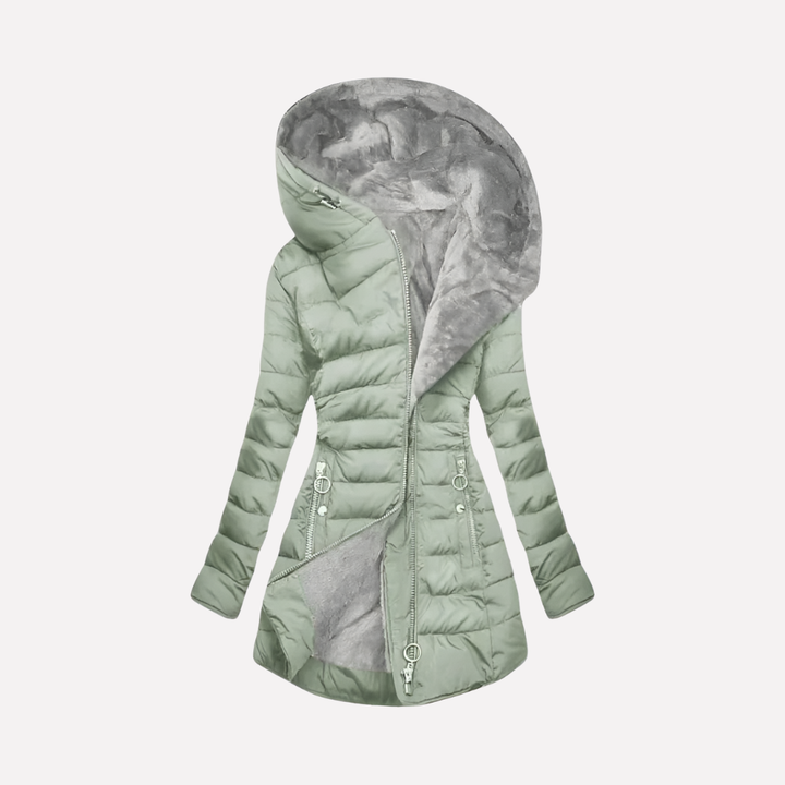 Women’s Winter Coat with Hood and Zipper