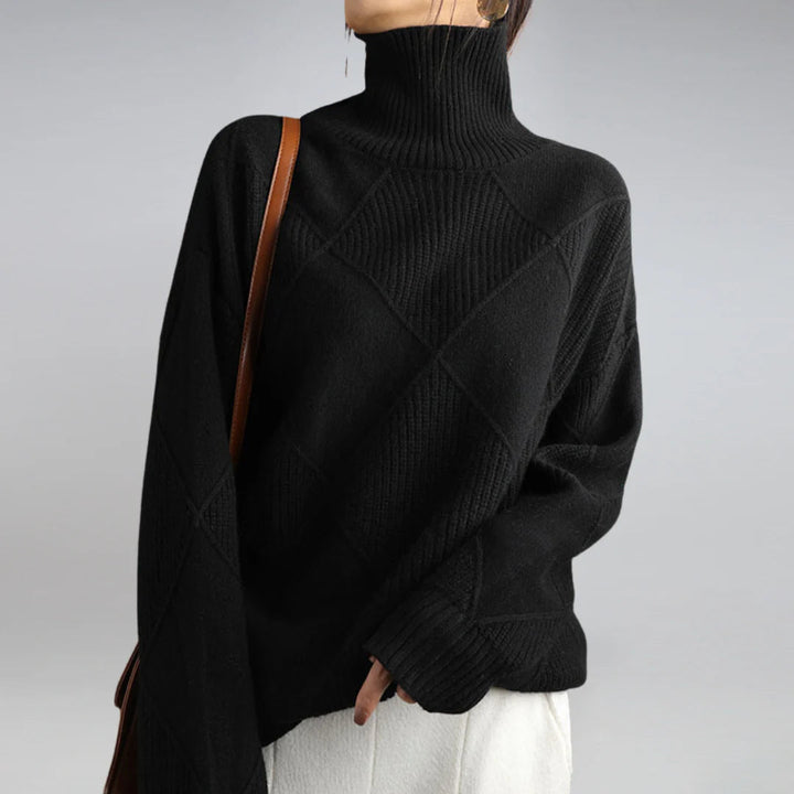 Classic Wool-like Turtleneck Sweater Warmth with Sophisticated Style