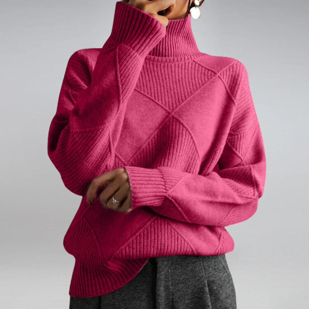 Classic Wool-like Turtleneck Sweater Warmth with Sophisticated Style