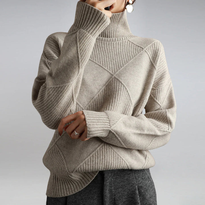 Classic Wool-like Turtleneck Sweater Warmth with Sophisticated Style