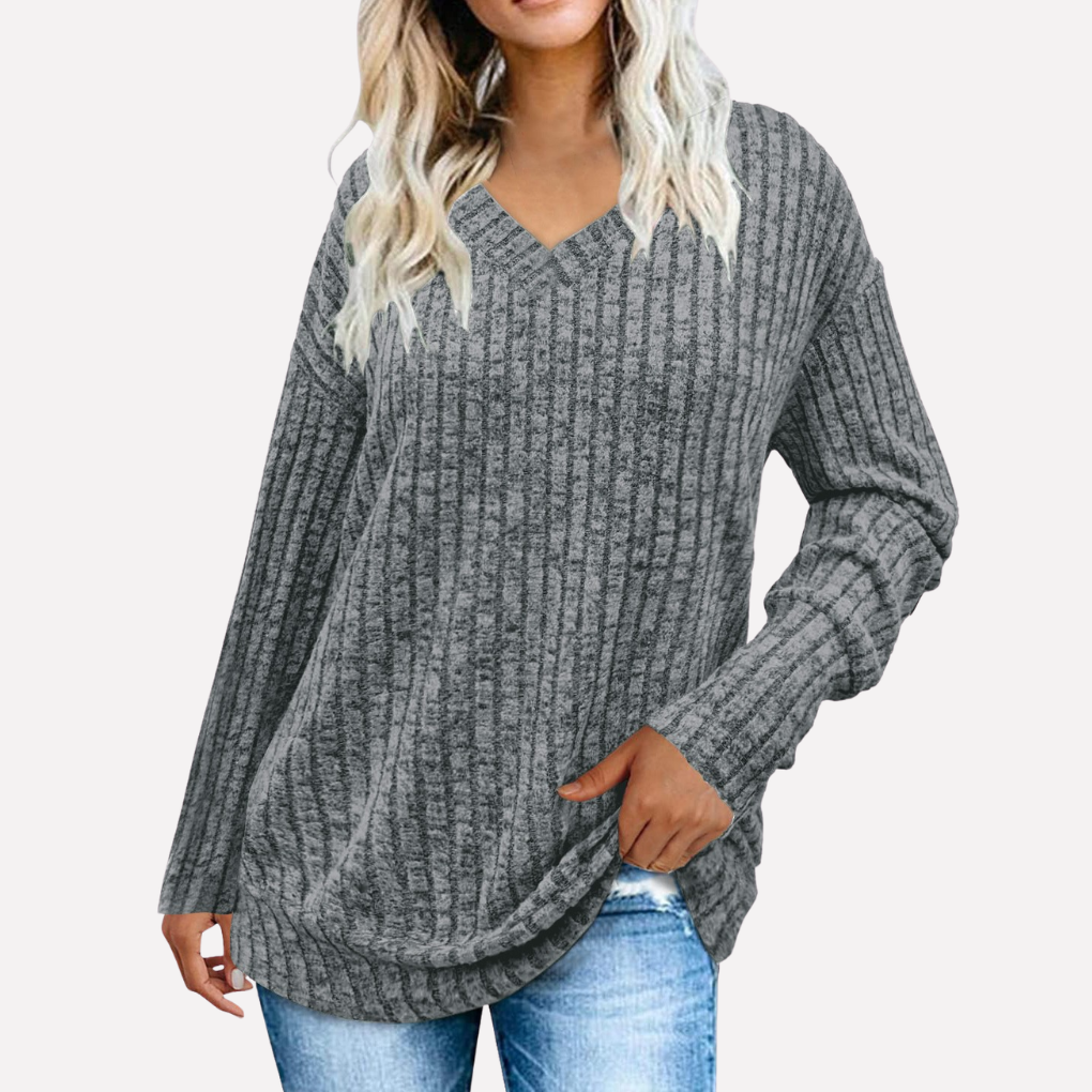 Women’s V-Neck Long Sleeve Top