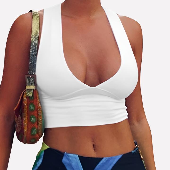 Women’s Cutout Racerback Cropped Top