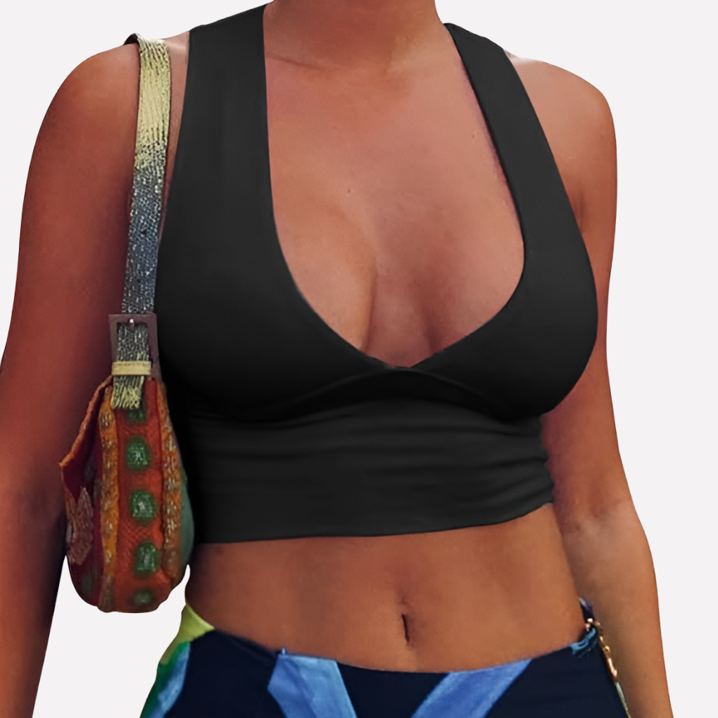 Women’s Cutout Racerback Cropped Top