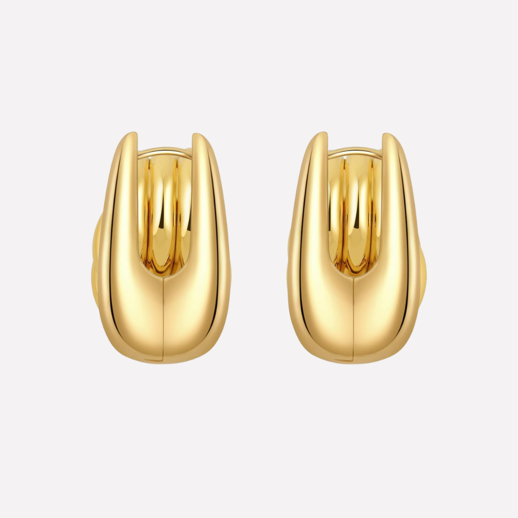 Gold‑Toned Knot Drop Earrings
