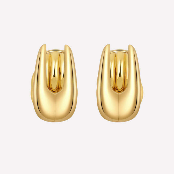 Gold‑Toned Knot Drop Earrings