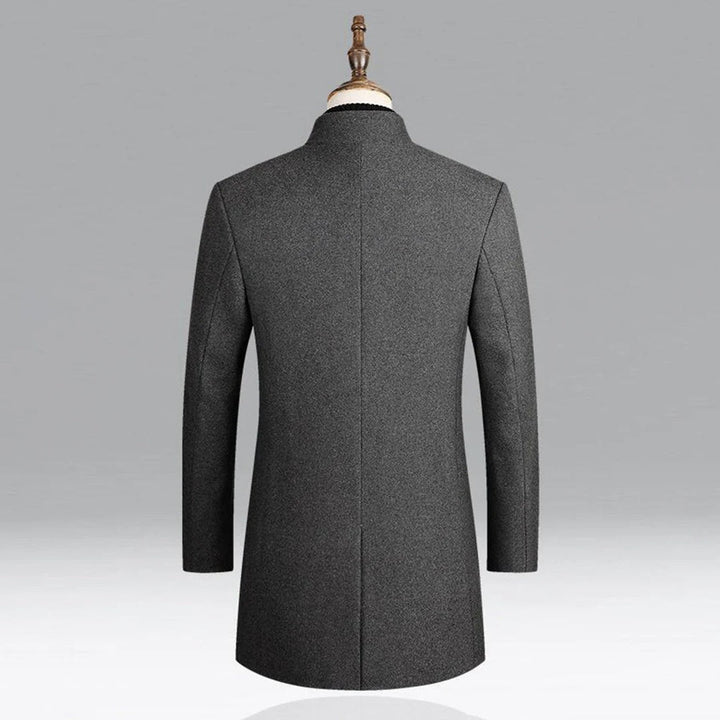 Men’s Elegant Wool-like Classic Coat Timeless Formal Layer