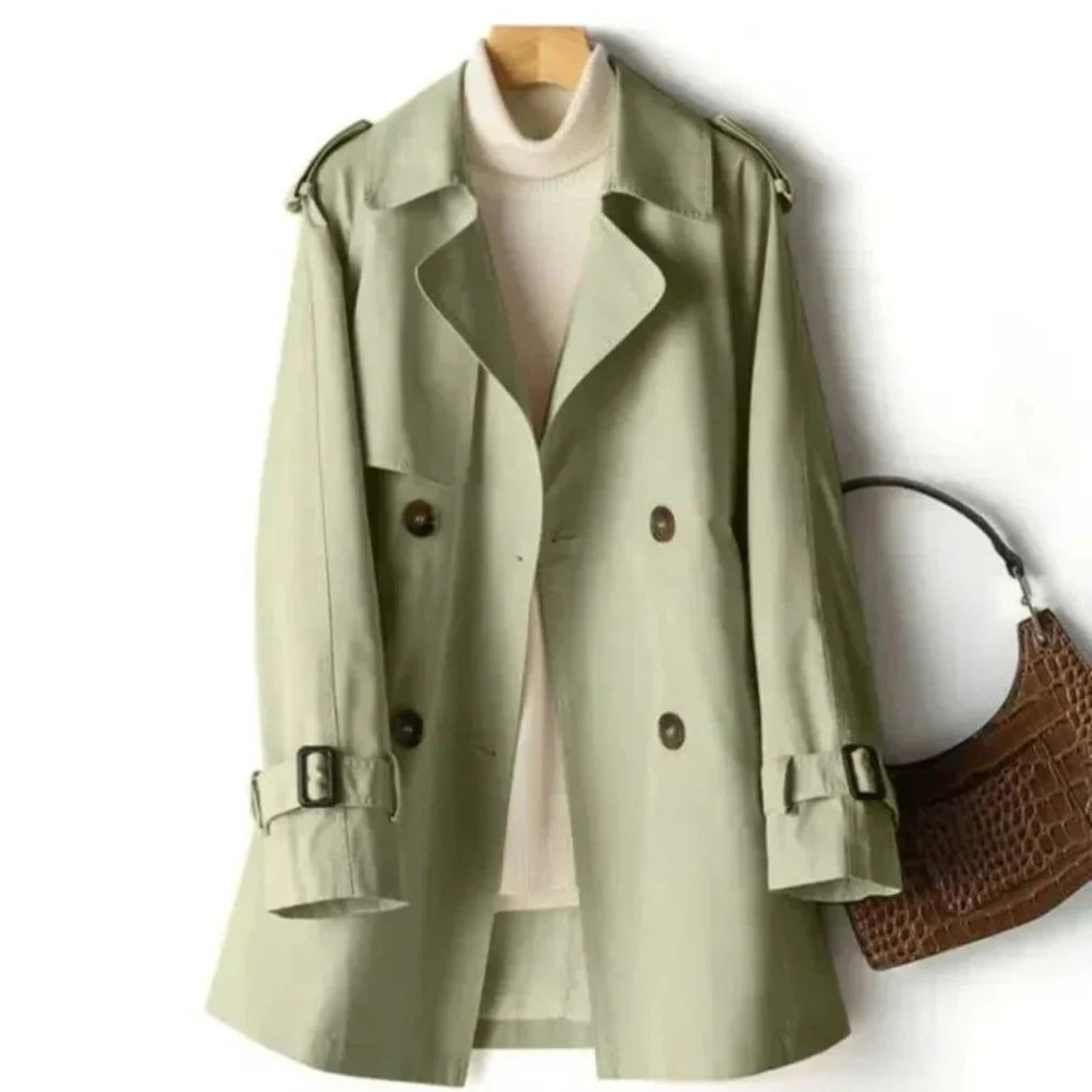 Classic Double-Breasted Trench Coat for Women