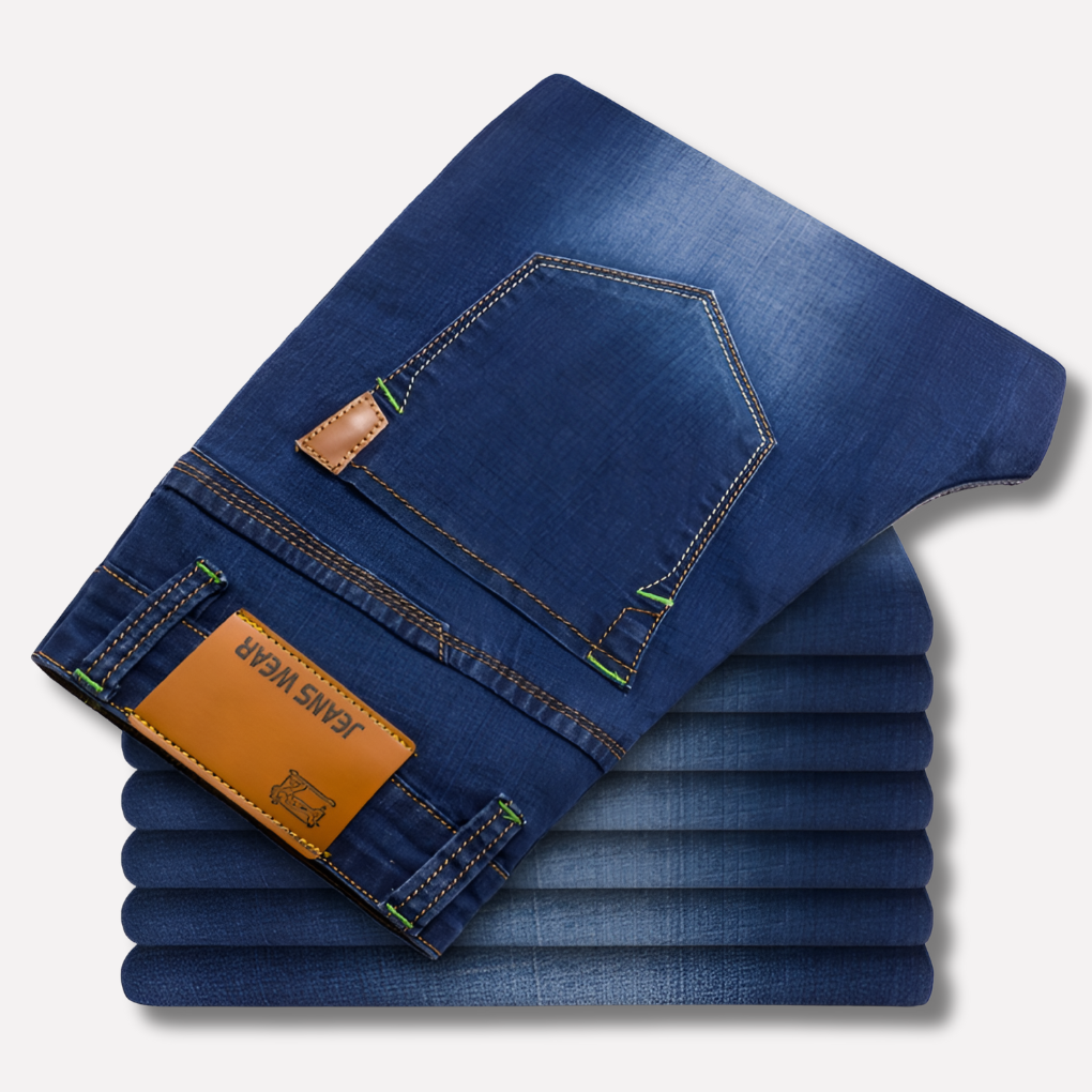 Men's Straight Leg Jeans - Durable Denim