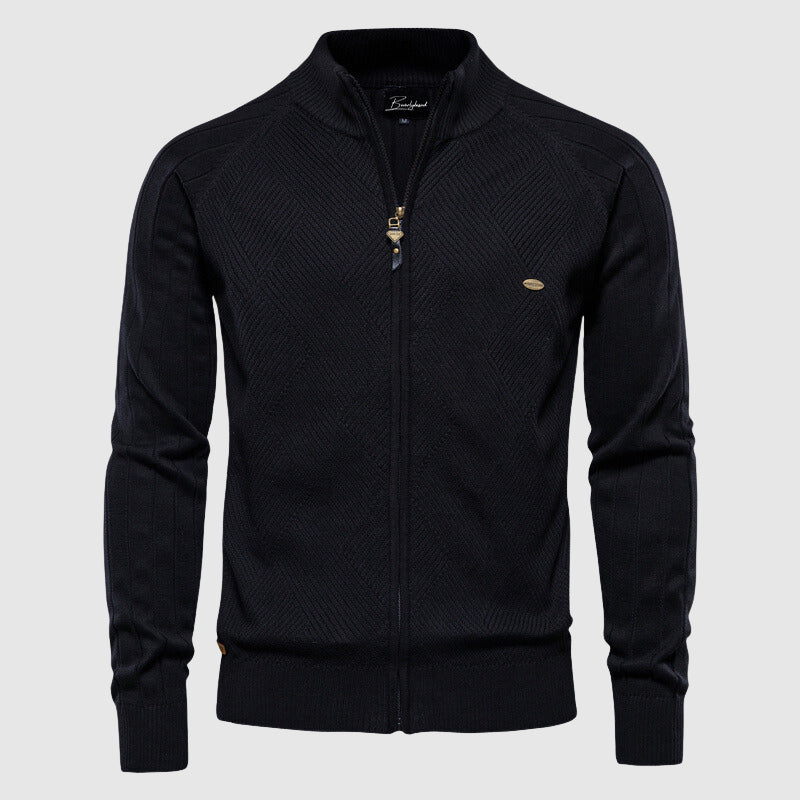 Men's Turtleneck Zipper Cardigan