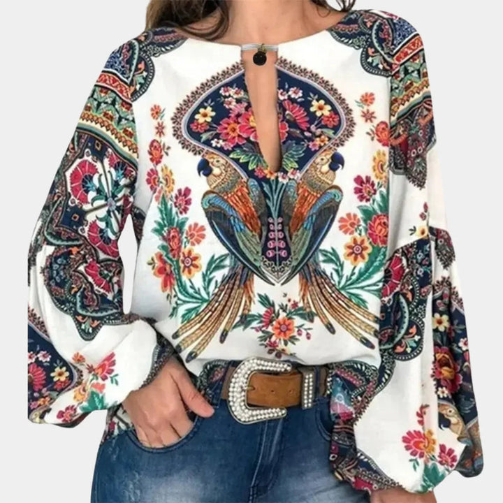 Women's Lightweight Floral Blouse – Breezy Elegance for Warm Days